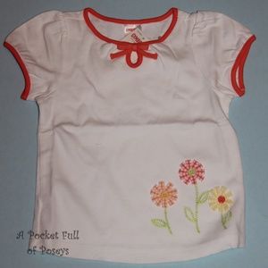 Freshly Picked Gymboree Top Ribbon Flower NWT